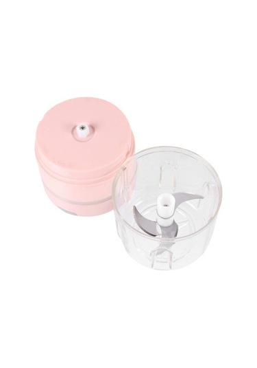 1 Adet 250 Ml Elektrikli Zencefil Sarımsak Kıyma Ev Sarımsak Basın Kırıcı Pembe Ahşap - Pudra