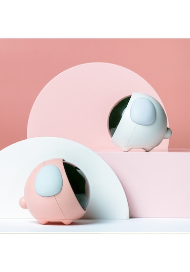 Sanon Çalar Saat, Sıcaklık Ve İfade Göstergeli Dijital Çalar Saat, Erkek Ve Kız Çocuklar İçin Erteleme Modlu Başucu Saati Pembe Çok Renkli