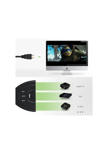 Hdmi Çoklayıcı Çoğaltıcı Switch 4586P 3 Giriş 1 Çıkış Çoklama Çok