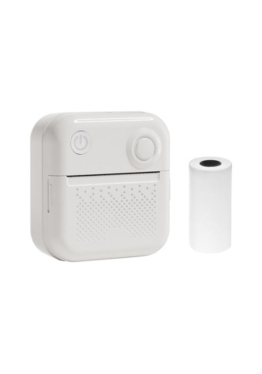 Yunboo D3 58mm Termal Yazıcı - Bluetooth, 200dpı, 1200mah Pil, Aı Portre, Çoklu Dil, Beyaz + 1 Adet Kağıt Rulo