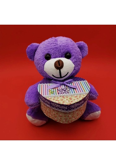 Sevimli Kalp Kutulu Peluş Ayıcık 01