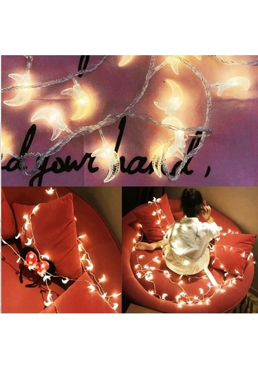 DEKOR RAMAZAN IŞIKLARI AY LED IŞIK GÜN IŞIĞI LED IŞIK İP LED IŞIK AY IŞIK MOON LED LİGHT WARM LİGHT Gün Işığı