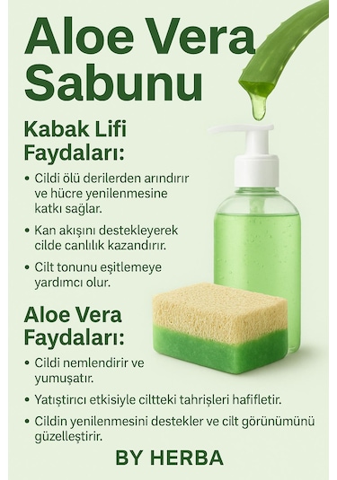 By Herba Kabak Lifli El Yapımı Aloevera Sabun