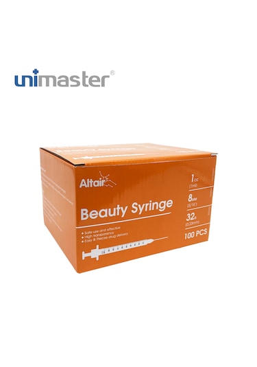 Unimaster 1 Ml 32 G 8 Mm Mezoterapi Enjektörü 100 Adet