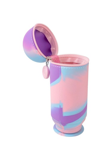 Hoop-up Vakumlu Silikon Kalem Kutusu Marble Mor