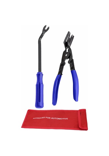Xindoker Mangan Çelik Araba Montaj-takım, 3 Parça Kanca, Çekiç, Çanta , Kapı Panel/panel Ayrıştırma, Dayanıklı Ve Kolay Kullanım, Mavi Siyah
