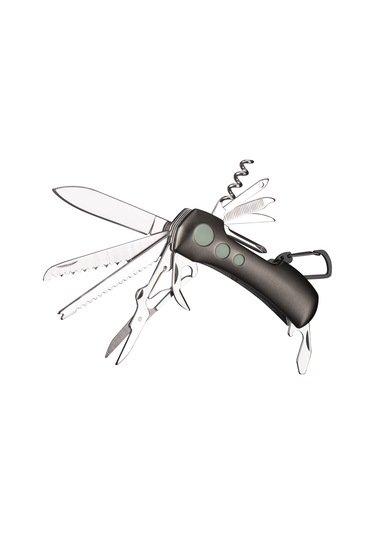 Valkyrie 14 in 1 Çok Fonksiyonlu Katlanır İsviçre Çakısı Siyah