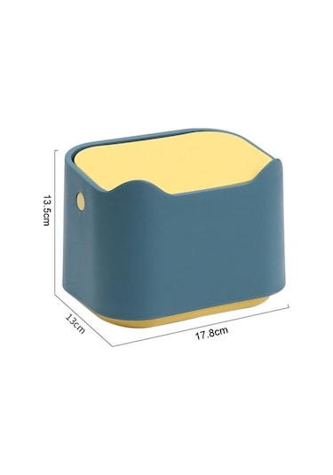 Tongxida 17,8x13x13,5cm Beyaz Pembe İtmeli Küçük Çöp Kovası Evcil Hayvan Kum Kabı Koku Önleyici Diğer