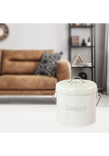 Homyl 3l Bahçe Kompost Kutusu Tezgahı Kapalı Kapaklı Kovası