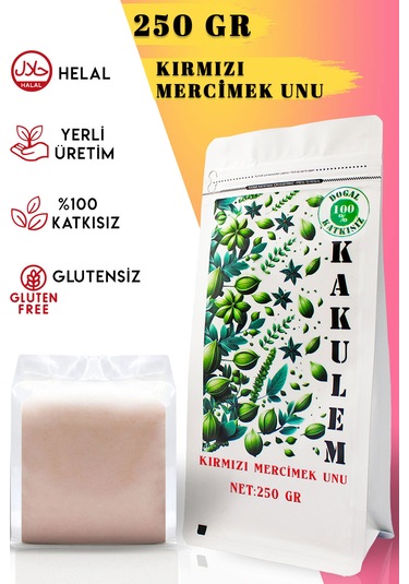 Kakulem Glutensiz Kırmızı Mercimek Unu 250 Gr
