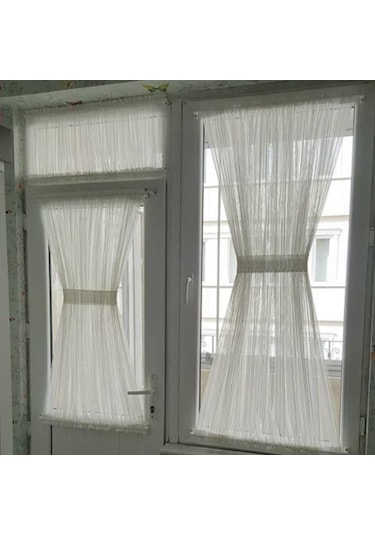 Ip Çizgili Mutfak Perdesi Çubuklu Briz Perde Uygun Fiyatlarla (390253821)