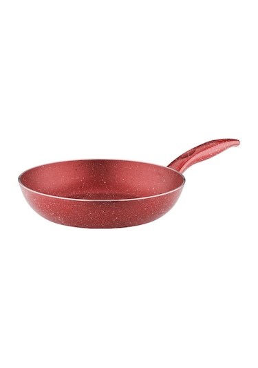 20 Cm Granit Tek Saplı Tava - Kırmızı Kırmızı