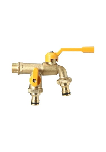 Açık Çift Su Musluk Musluk Dış Bahçe Hortumu Musluk Adaptörü 1/2 1