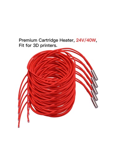 Fosenze 3d Yazıcı Isıtma Borusu 24v 40w, 6x20mm Çelik, 1.6m Kablolu, 5 Adet Paket, 270 C Dayanıklı