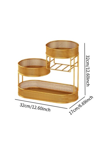 Homyl Meyve Sepet Tepsisi Ekmek Sepeti Sebze Rafı Sebzesi Soğan Altın