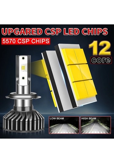 Flybuy Hlxg H7 H4 5570 Çip 300w Otomatik Led Far H8 H9 H11 H1 4300k 12