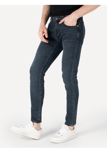 Colins 041 Danny Slim Fit Düşük Bel Düz Paça Koyu Mavi Erkek Pantolon Cl1065256 001