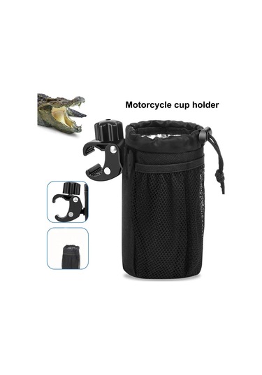 Evrensel Bebek Arabası Bardak Tutucu Oxford Arabası Organizatör Altın - Siyah