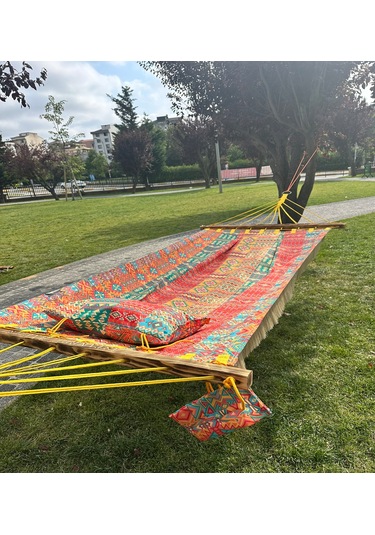 İstanbul Hamak - Elegante - Desenli Çok Renkli Kumaş Hamak