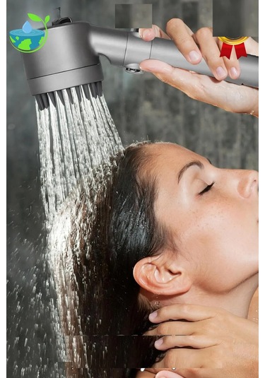 Banyo Keyfi İçin Kireç Filtreli Açma Kapamalı 3mod Masajlı Duş Başlığı Diğer