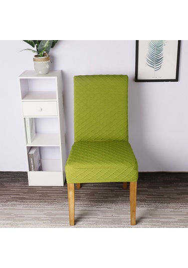 Vkemall Yeşil Koltuk Kılıfı, Genişletilebilir Tek Parça, Yumuşak Kumaş, Yemek Odası Sandalyesi Koruyucu, Tekli Paket Çok Renkli