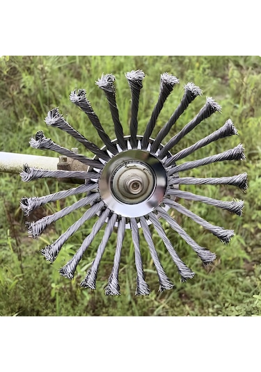 Tüm Benzinli Tırpanlara Uyumlu Örümcek Mantar Misina Başlık Ve Telli Fırça 2 Li Çim Kesici Set