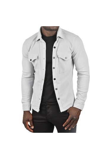 Deepsea Erkek Gri Çıtçıtlı Spor Ceket 2500558 Gri