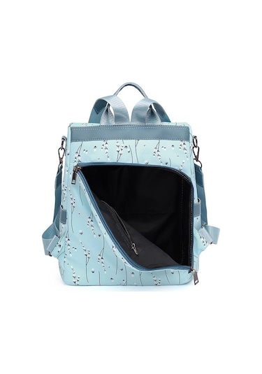 Kadınlar İçin Yeni Baskı Çiçekli Sırt Çantası Moda Saç Yumağı Sırt Çantası Büyük Kapasiteli Öğrenci Kitap Çantaları Rahat Seyahat Çantası Purple Mor