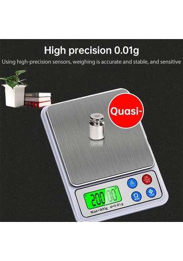 Sones Mh-555 600g X 0.01g Yüksek Doğruluklu Dijital Elektronik Taşınabilir Mutfak Terazisi Denge Cihazı 2.2 İnç Lcd Ekranlı