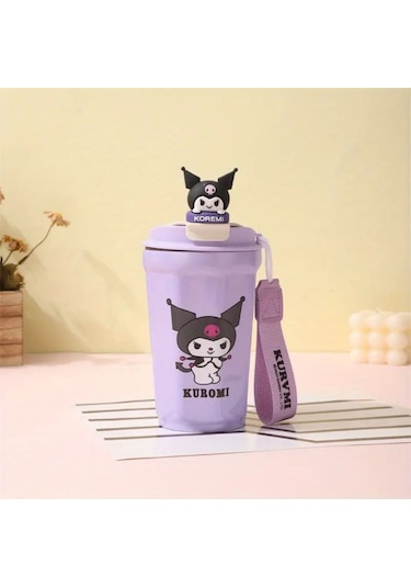 Çocuklara Özel İsim Yazılı Yalıtımlı Termos Bardak Mor