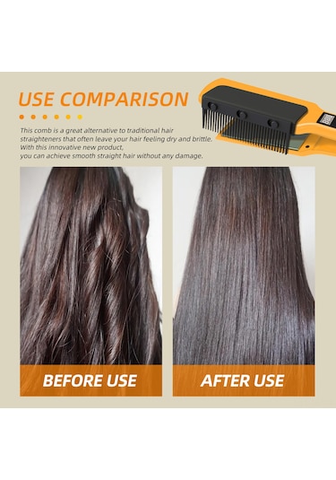 Mufunye Pratik Ve Şık Saç Düzleştirme Tarağı - Isıya Dayanıklı, Tek Elle Kullanım İçin Mükemmel