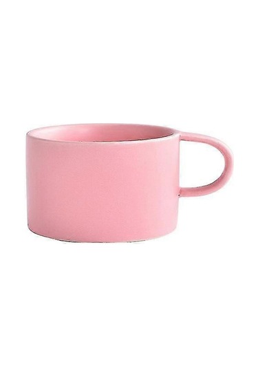 Kahve Kupası Seramik Sütlü Latte Kupası Sevimli Bardaklar Avrupa Tarzı Pembe