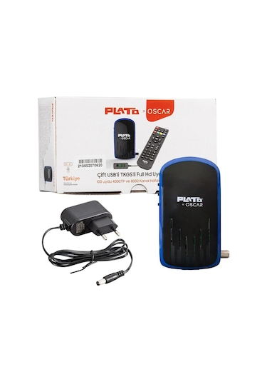 Plato Oscar Çift USB TKGS Dısplay Tuşlu Uydu Alıcısı