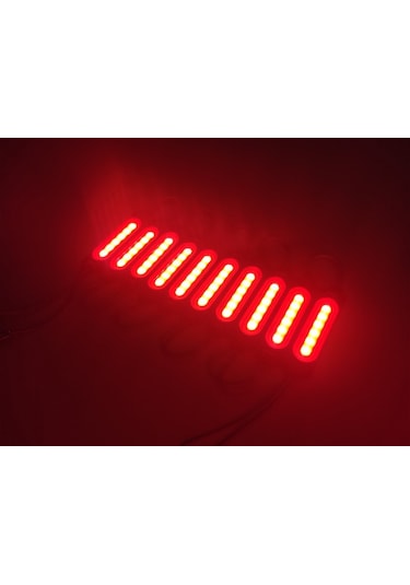 Replax Parmak Cob Led Kırmızı 12 Volt Su Geçirmez 10,lu 3m Bantlı