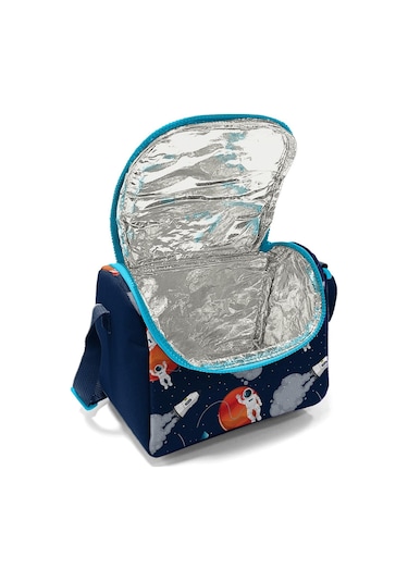 Coral High Kids Lacivert Mavi Astronot Desenli Thermo Beslenme Çantası 11893