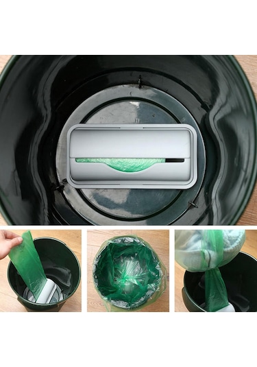 Geeksen 3'lü Duvar Montajlı Çöp Poşeti Dispenseri - Mutfak, Banyo Ve Tuvalet İçin Pratik Çözüm, Abs Plastik, Beyaz, Gri, Bej Gri