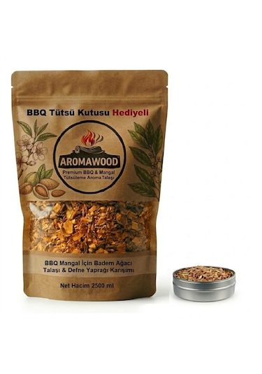 Badem Ağacı & Defne Yaprağı Tütsüleme Talaşı Mangal & Bbq Barbekü İçin Yoğun Aroma