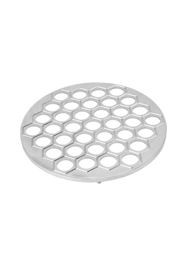 Kosona Alüminyum 37 Delikli Pelmeni Yapıcı - Kolay Kullanım, Temizleme Ve Saklama Özellikli Manti Hamur Kalıbı Gümüş