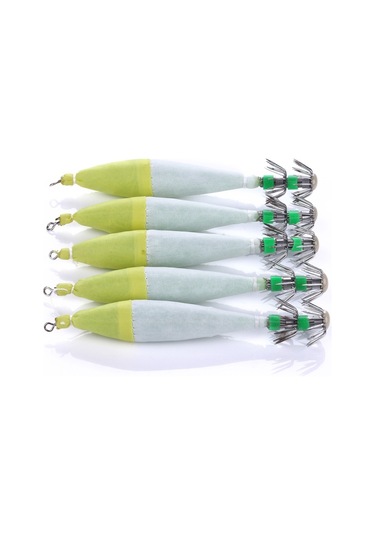 5 Pcs / Torba Hengjia Sj001 Aydınlık Patlama Kalamar Kancası Derin Deniz Balıkçılık Sahte Yem 3 , Boyut:sj001 3