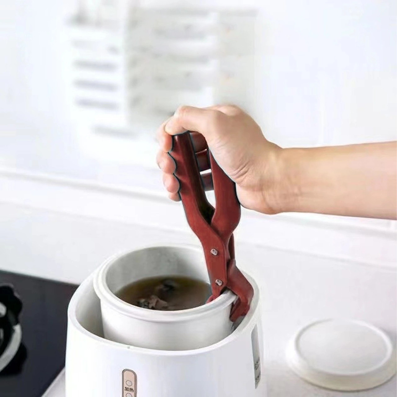 Shineyee Kırmızı Ev Fırçası, Plastik Anti-parıltı, Çok Fonksiyonlu, Isı Dayanıklı, Tek El Kullanıma Uygun, Fırın Kapak Ve Tabak Tutucu Kırmızı