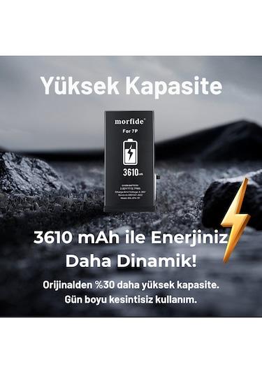 Morfide  Apple Uyumlu iPhone 7 Plus  3610mah Yüksek Amper Batarya