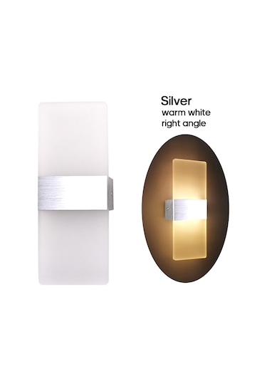 Geeksen Modern Led Duvar Aydınlatma - 6w Akrilik & Alüminyum Yukarı Aşağı Işık, Yatak Odası Ve Koridorlar İçin Diğer