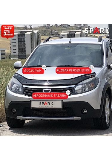 Dacia Sandero 2009-2012 Yıl Aralığı Uyumlu Kaput Rüzgarlığı 3mm