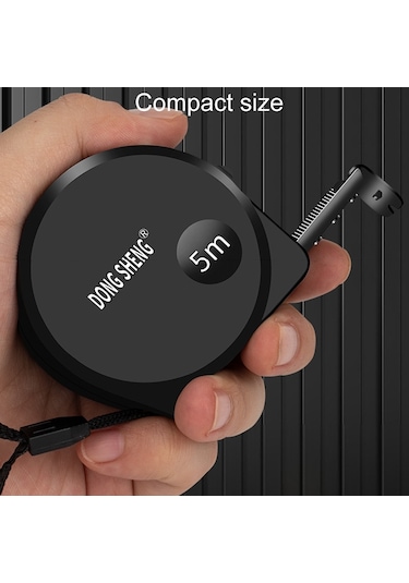 Dong Gsheng Yüksek Hassasiyetli Ev Kullanımı Çelik Yardımcı Terazi Kalınlaştırılmış Ölçüm Bandı, Model: Siyah Kabuk Beyaz Buzlu 10m X 25mm