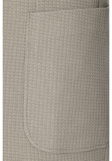 Süvari Haki Slim Fit Desenli Mono Yaka 6 Drop Ceket