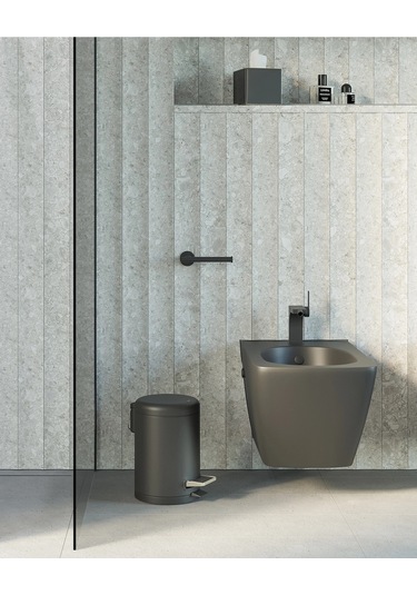 Tecno Black Tuvalet Kağıtlık, Yedek - Mat Siyah Mat Siyah