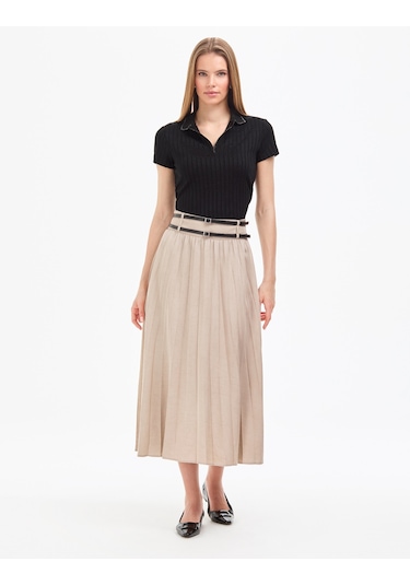 Pierre Cardin Kadın Siyah Tişört Basic 50320697-vr046