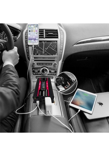 4000w Tepe Güç Değiştirilmiş Sinüs Dalgası İnvertörü Led Ekran 300w Nominal Güç İnvertörü Dc