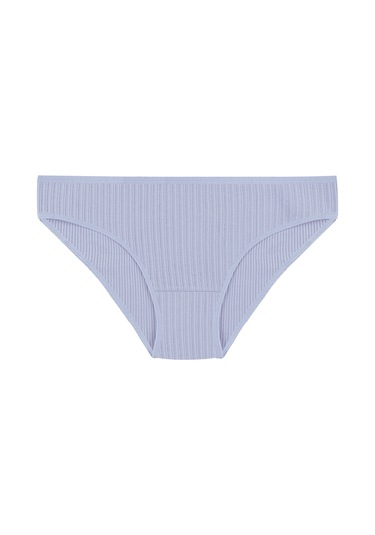 Kadın 3'lü Ajur Slip 11058 Siyah - Mavi