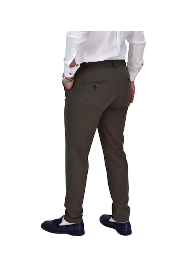 Erkek Beli Lastikli Jogger Pantolon Regular Fit Bgl-st04328 Haki